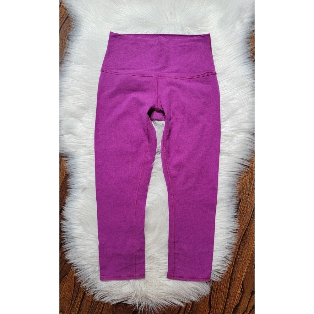 Lululemon Wunder Under Crop Cotton Roll Down Women's size 6 High Rise